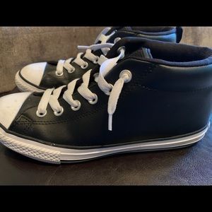 High top leather converse